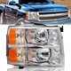 Chrome Headlight For 2007-2014 Chevy Silverado 1500 2500HD Right Passenger Side Chrome Headlight For 2007-2014 Chevy Silverado 1500 2500HD Right Passenger Side