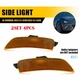 4X Side Marker Light Amber For 2016-23 Mazda Miata MX-5 NA1J515H0C Left+Right ER