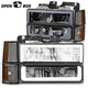 [OPEN-BOX]Fit 94-00 GMC C/K 1500-3500 LED DRL Headlight+Signal+Amber Corner Lamp