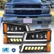 LED DRL Headlight DOT Bumper Signal Lamp For 2003-06 Chevy Silverado Avalanche