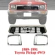 Grille Assembly Chrome + Headlight Bezels For 1989 - 1991 Toyota Pickup 4WD