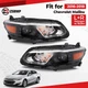 For 2016-2018 Chevy Malibu Halogen Headlight Black Housing with bulb LH+RH Pair