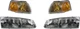 Headlight Kit for 1996-1997 Ford Cougar/Thunderbird, Right (Passenger) and