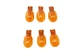 Wagner 916NA Amber Miniature Light Bulbs Qty 6 NOS