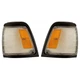 For 1992-1995 Toyota Pickup 2WD Parking Clearance Lights Pair Base Model Black