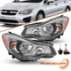 For 2012-2015 Subaru Impreza XV Crosstrek Halogen Chrome Headlight L+R w/ Bulbs 
