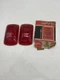 Two 1941 Plymouth Tail Light Lamp Lens Ruby Red Glass Part T-369 Lynx Eye