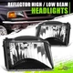 Factory Style Halogen Headlight Lamps for Ford Ranger 93-97 Black Left+Right