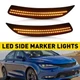 AUXITO Smoked Front Bumper Marker Light Side Amber For 2015-2017 Chrysler 200