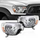 Headlights Chrome Housing Amber Corner for 2012 2013 2014 2015 Toyota Tacoma