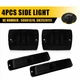 4X Front Bumper+Fender Side Marker Lamp Smoke Housing For Jeep 87-95 Wrangler YJ