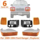 Headlight Kit For 1989-92 Ford Ranger Left and Right With bulbs Below Headlight