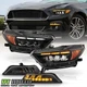 For 2015-2017 Ford Mustang Full LED Greeting Headlights w/ LED Bumper Lights 4pc