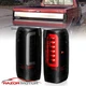 For 89-97 Ford F150 F250 F350 Red C-Shape LED Black Smoke Taillights Brake Lamp