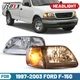 For 1997-2003 Ford F-150 97-99 F-250 XLT XL Headlights Front Assembly Headlamp