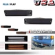 Black Switchback LED DRL Turn Signal Lights For 81-88 Oldsmobile Cutlass Supreme