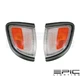 Black Marker Signal Lights for 1995-1996 TOYOTA TACOMA 2WD - Left Right Pair