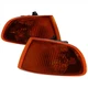 Fits 1992-1995 Honda Civic 2/3DR Corner Lights Chrome Housing/Amber Smoke Lens