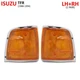 Pair Amber Chrome Front Corner Lamp Light Fits Isuzu Tfr Tf Bravo 1988 - 2002