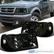 Fits 1993-1997 Ford Ranger Smoke 1PC Style Headlights w/ LED Lamps 93-97 Pair