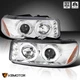Fits 1999-2006 GMC Sierra Yukon XL Denali LED Halo Projector Headlights Lamps