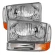 Spyder Auto 9025419 Crystal Headlights With Bumper Lights - Chrome