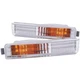 ANZO Parking Lights Chrome w/ Amber Reflector for 1990-1991 Honda Accord Euro