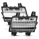 ANZO JL LED Chrome Clear Side Marker Lights with Sequential Signal for Jeep