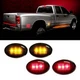(4) Smoked Lens LED Fender Bed Side Marker Lights (Amber + Red) For Chevy GMC (4) Smoked Lens LED Fender Bed Side Marker Lights (Amber + Red) For Chevy GMC