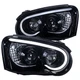 For 2004-2005 Subaru Impreza Black Smoke LED Bar Projector Headlights Left+Right
