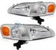 Fits 98-00 TOYOTA For Corolla Headlights Assembly Chrome Housing Clear Lens Pair