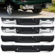VRC Chrome Black Rear Steel Bumper Assembly For 2009-14 Ford F150 F-150 Truck