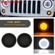 Smoke Lens LED Turn Signal Light DRL Driving Lamp For 2007-2017 Jeep Wrangler JK