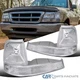 Fits Ford 98-00 Ranger Pickup Clear Turn Signal Lights Corner Bumper Lamps Pair