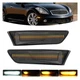 Pair Switchback LED Side Marker Lights For Infiniti G35 Coupe 2D 2003-2007 Smoke