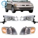 Combo Set For 1998 1999 2000 Toyota Corolla Parking Signal Headlights Headlamps