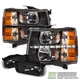 2007-2013 Chevy Silverado DRL LED Headlights +Smoked Fog Lamps Lights Left+RIght 2007-2013 Chevy Silverado DRL LED Headlights +Smoked Fog Lamps Lights Left+RIght