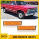 Side Chrome Marker Bezel Light Pair Fit For Chevy Blazer GMC Jimmy C/K R Pickup