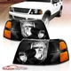 [with Bulbs] 2002-2005 Ford Explorer Black Headlights + Corner Signal Lamps set