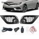 Pair Fog Lights Lamps Kit for 2016 Scion iM & 2017-2018 Toyota Corolla iM