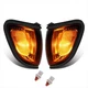 Clear Lens Corner Lights Lamps Black Trim W/bulbs For Toyota Tacoma 2001-2004