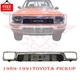 New Front Grille And Headlamp Bezels 3pcs Bundle For 1989-1991 Toyota Pickup 4WD