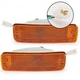 Fits Toyota Mighty-X Cab 1989 95 Amber Bumper Parking Signal Light 3 Wires