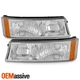 Fits 2003-2006 Chevy Silverado Clear Bumper Turn Signal Parking Lights Lamps L+R