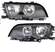 Left & Right Side Headlight For BMW 323i 1999-2001 Halogen w/ Bulbs Sedan/Wagon