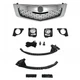 9PC For Acura TSX 2009-2010 Chrome Grille with Fog Lights Headlight Brackets Kit