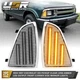 CLEAR Front Corner Light with Amber LED Pair For 94-97 Chevy S10 / 95-97 Blazer