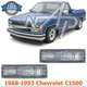 Turn Signal Light Set LH n RH For 1988-1993 Chevrolet C1500 K1500 w Plastic Lens
