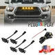 4x Raptor Style Smoked Lens Front Grille Amber LED Kit For 2016-19 Toyota Tacoma