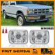 Pair For 82-93 1982-1993 Chevy S10 Blazer GMC S15 7X6" 5x7 LED Halo Headlights